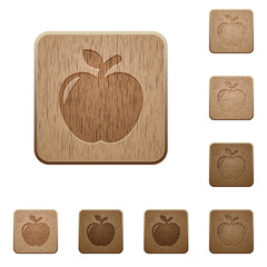 Apple wooden buttons