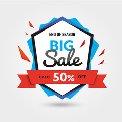 Big Sale - modern vector illustration of discount promo