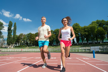 Obraz premium Runner on competition and future success.
