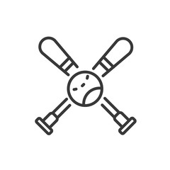 Obraz premium Baseball - modern vector line design icon
