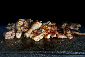 grilled meat and sausages