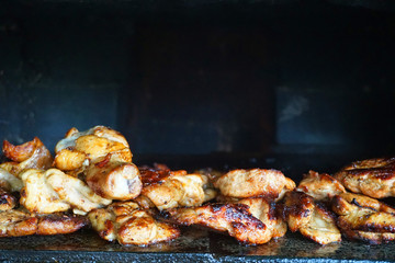 grilled meat and sausages