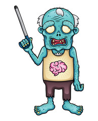 Cartoon zombie grandfather