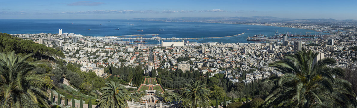 Panoramic view of Haifa