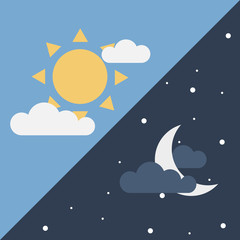 Day and Night. Vector illustration