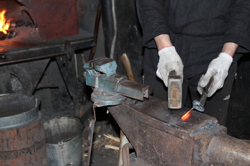 blacksmith at work