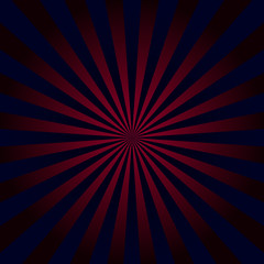 Comic background. Red and Blue Sunburst pattern. Pop art style. Vector illustration.