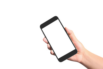 Touch screen smartphone in hand