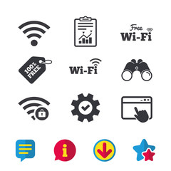 Wifi Wireless Network icons. Wi-fi zone locked.