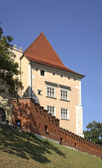 Fototapeta na wymiar View of Wawel castle in Krakow. Poland