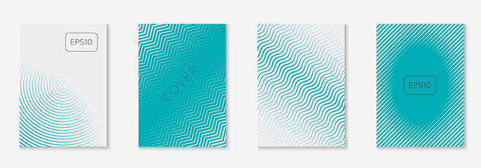 Minimal trendy covers. Vector halftone gradients. Geometric future template for flyer, poster, brochure and invitation. Minimalistic colorful cover. Set of EPS 10 illustration.