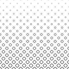 Monochromatic abstract square pattern background - black and white geometrical vector graphic from diagonal squares