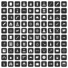 100 bullet icons set black