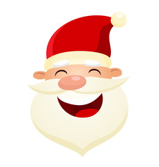 Cartoon Santa Claus isolated on white background.