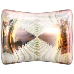 3D Glossy pillow button with colorrful fractal ornament