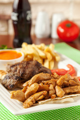 Meatball chicken potato sauce