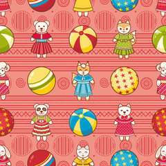 Child toy seamless pattern. Design element 