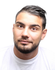 Fototapeta premium Young man portrait on white