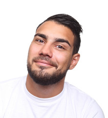 Obraz premium Young man portrait on white