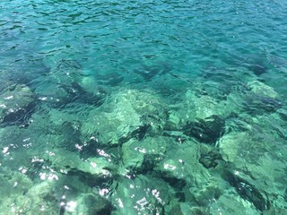 Clear water in Hvar, Croatia