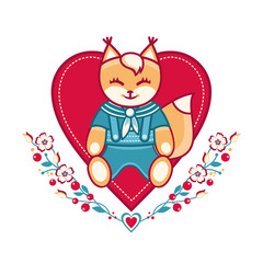 Cute squirrel greeting card