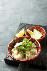 Fish curry with fresh lime