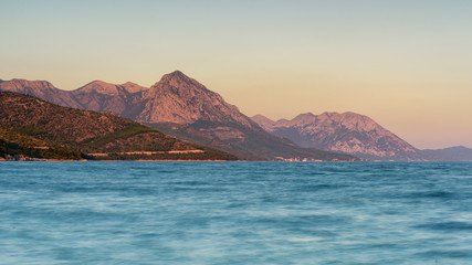 Croatia golden mountains by the coast