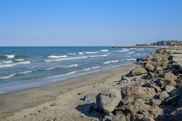 Fototapeta na wymiar Stone wild beach in Bulgaria