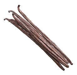 Vanilla pods isolated