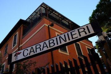 Obraz premium Rome, Italy - August 6, 2017: Italian carabinieri department. The Carabinieri is a military force charged with police duties, the national gendarmerie, policing both military and civilian populations