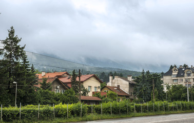 Mountain Vitosha in the fog in summer, Sofia, Bulgaria