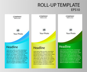 Roll-up banner template