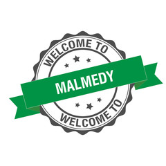Welcome to Malmedy stamp illustration