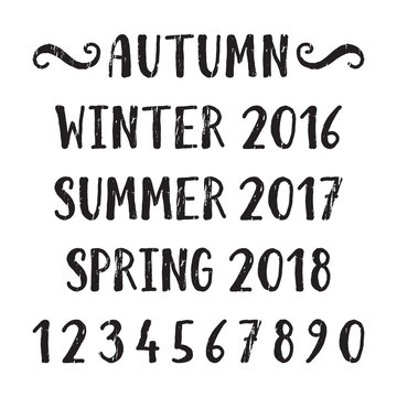 Four seasons lettering