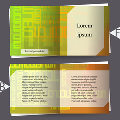Brochure template with abstract background. Eps10 Vector illustration