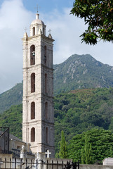 Fototapeta na wymiar église de San Nicolao en haute Corse