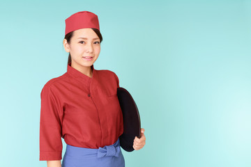 日本食レストランのウェイトレス