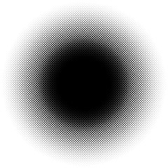 Element półtonów, okrągły wzór półtonów. Plamki, gradient koła półtonów - 167093187