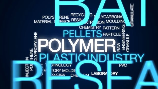 Polymer animated word cloud, text design animation.