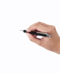 Hand with pen
