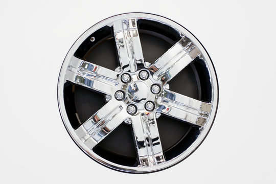 Chrome Wheel Of A Car