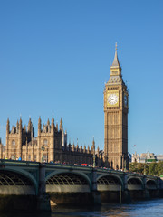 Obraz premium Big Ben and Westminster bridge in London, United Kingdom
