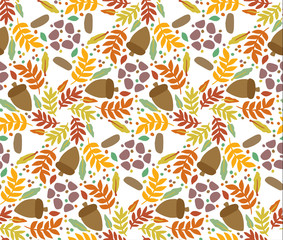 Repeated seamless autumn pattern