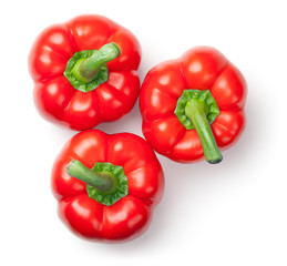 Red Peppers Isolated on White Background