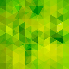 Obraz premium Background made of green triangles. Square composition with geometric shapes. Eps 10