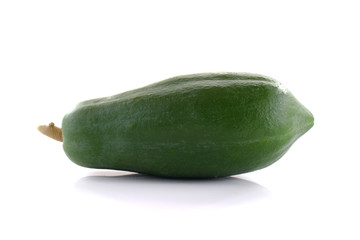 papaya close up isolated on white background
