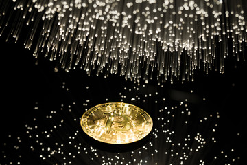 bitcoin with fibre optics light