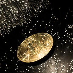 bitcoin with fibre optics light