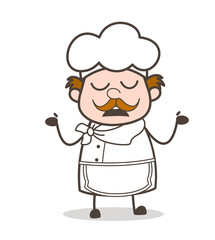 Cartoon Chef Showing Empty Hands Vector Concept