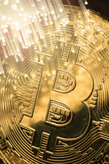 bitcoin with fibre optics light